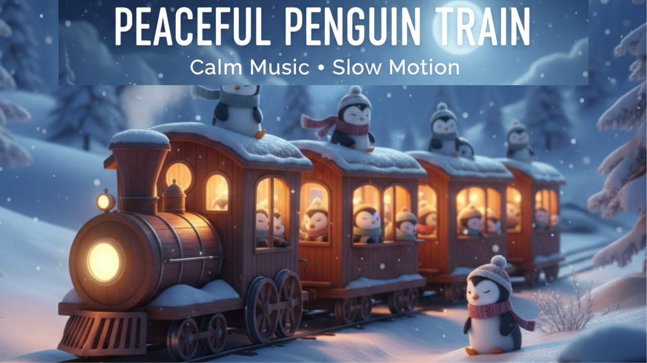 The Penguin Train ❄️🚆 | Peaceful Fable Motion for Deep Relaxation