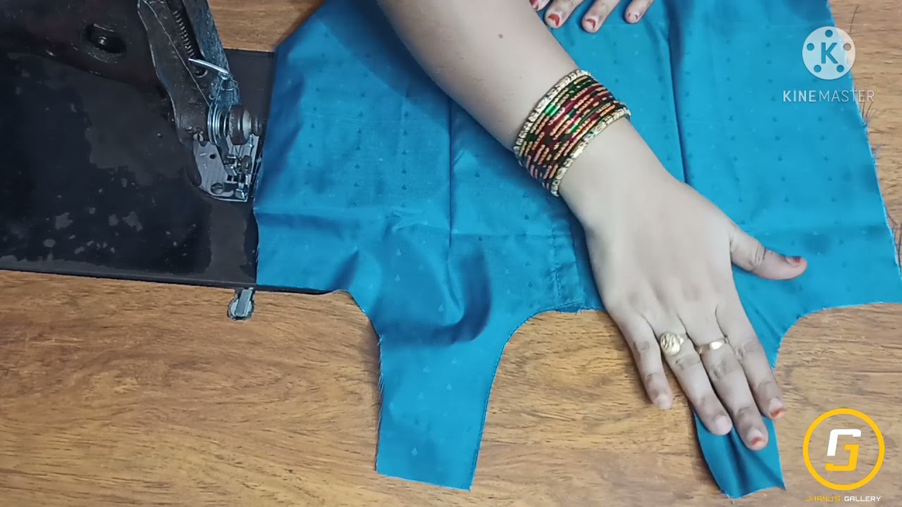 6 years baby full pattu blouse with side slits cutting and stitching..@Jhanu's Gallery
