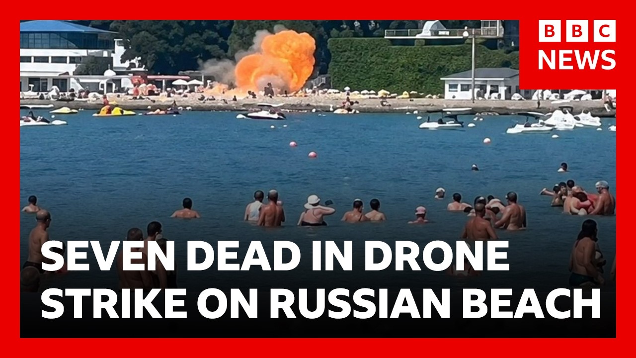 Ukraine accused of &ldquo;terror attack&rdquo; on Russian beach resort as 7 killed and 40 injured | BBC News