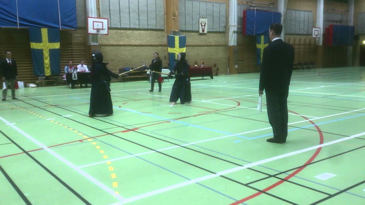 Kendo SM 2014 - Dam, Pool A - Michiko Komaki (röd) mot Erika Olsson (vit)