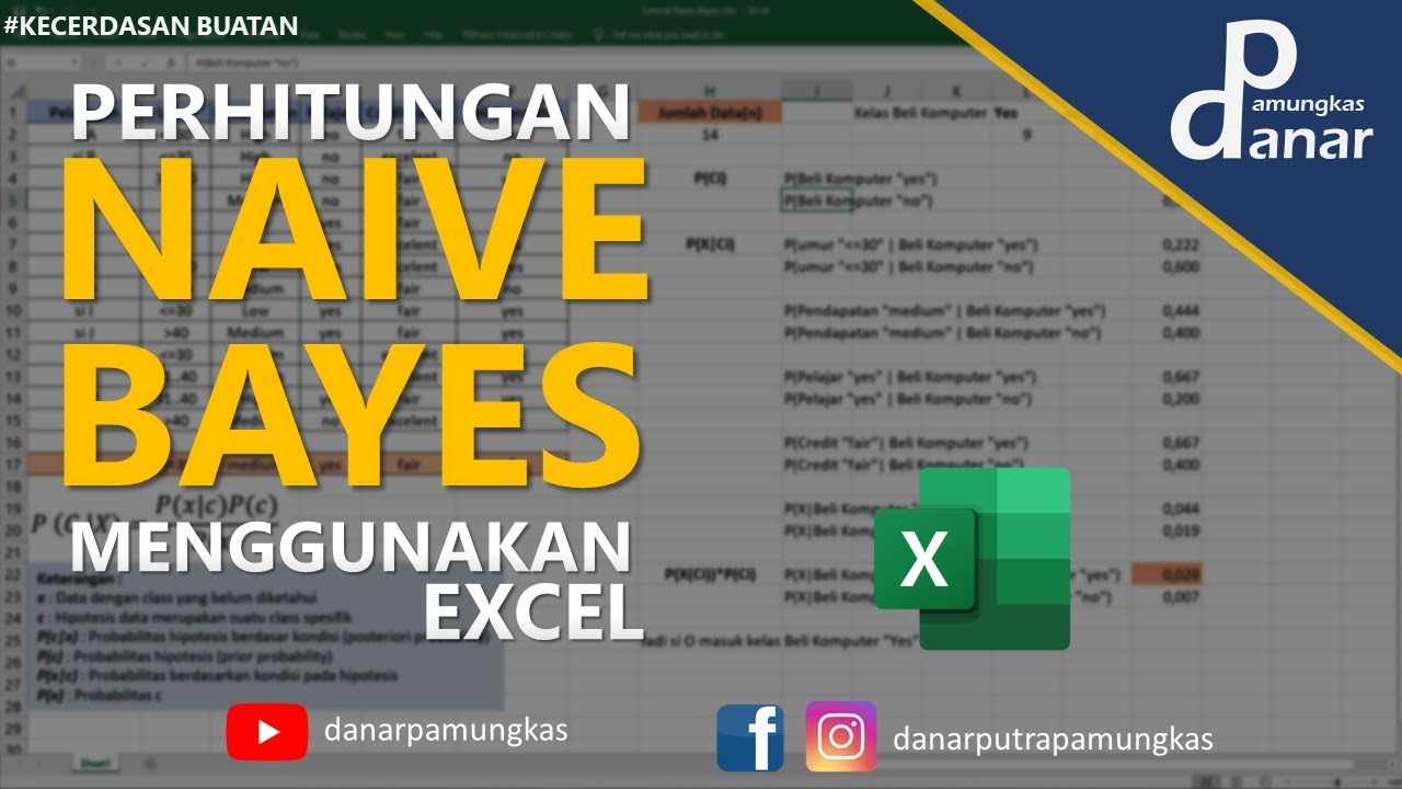 Perhitungan Metode Naive Bayes Menggunakan Excel (Studi Kasus) | Supervised Learning