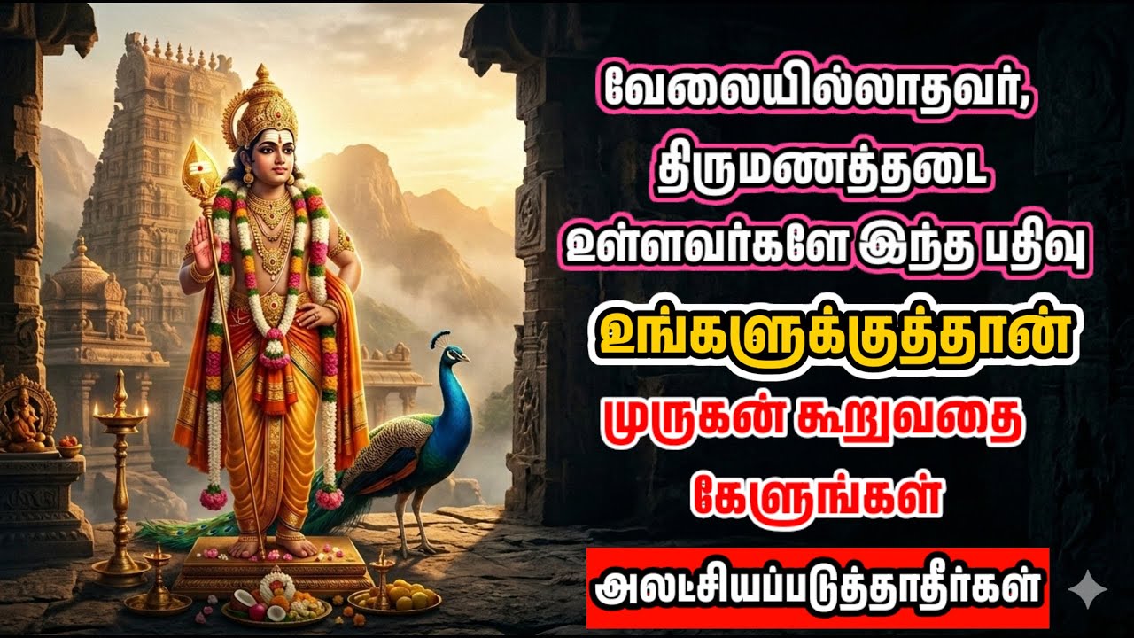 வேலையில்லை,திருமணம் ஆகவில்லை என்று கவலை படுகிறீர்களா முருகன் உங்களுடன் பேசுகிறார்|#murugan #muruga 