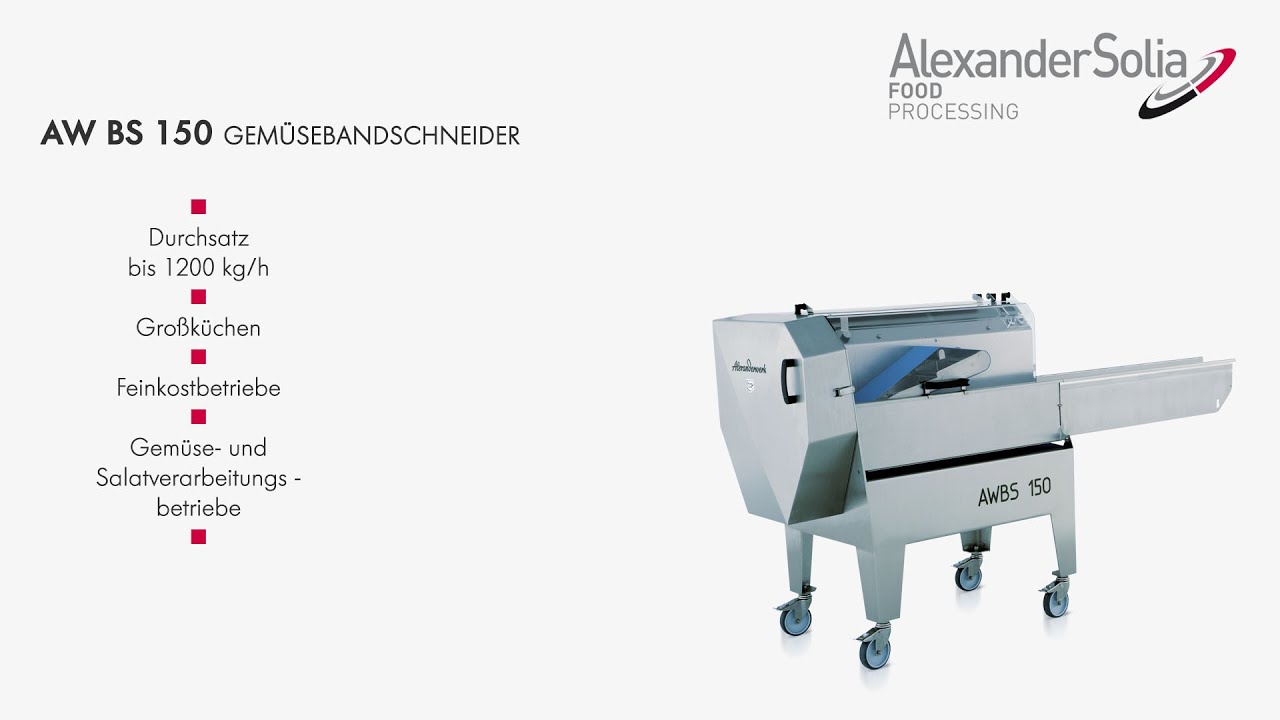 AlexanderSolia - Gem&uuml;sebandschneider AW BS 150 - Gurken in Scheiben schneiden
