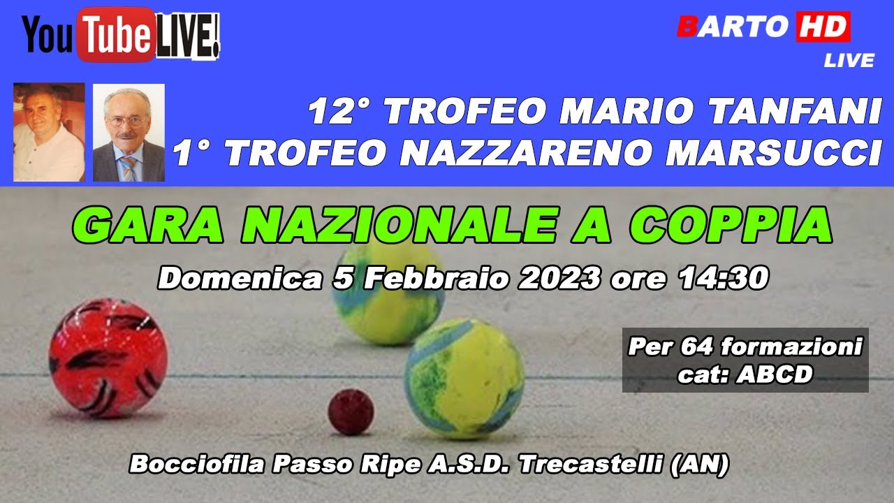 12° Trofeo Mario Tanfani e 1° Trofeo Nazzareno Marsucci - Gara Nazionale a Coppia - Trecastelli (AN)