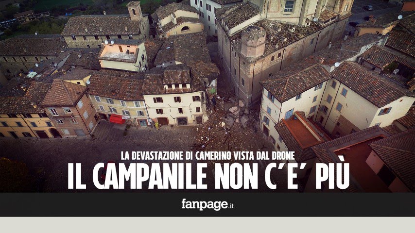 Terremoto a Camerino, la devastazione del sisma vista dall'alto