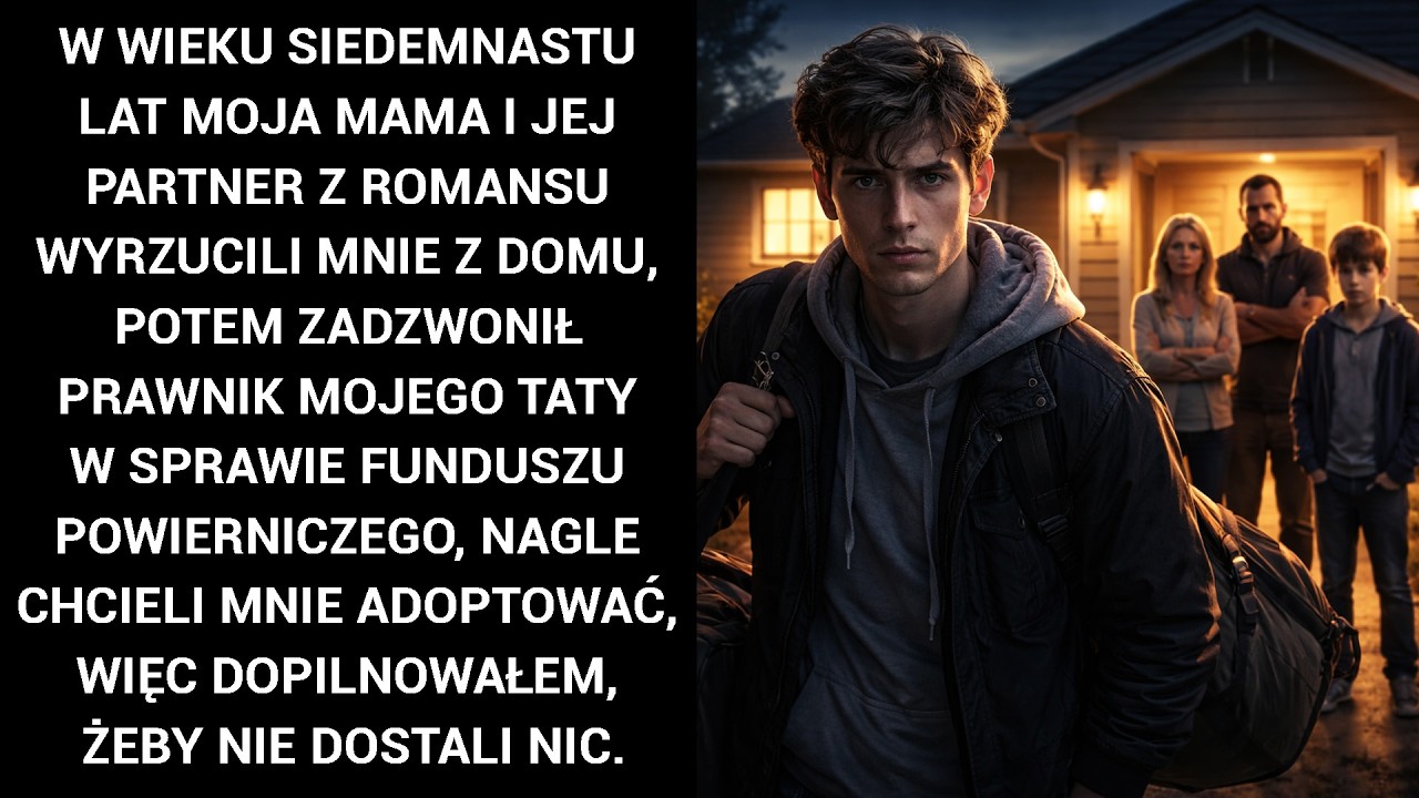 w wieku siedemnastu lat moja mama i jej partner z romansu wyrzucili mnie z domu, potem zadzwonił...
