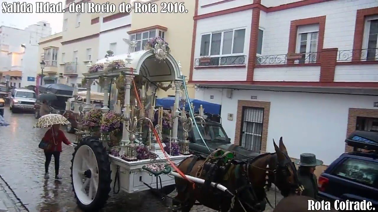 SALIDA DE LA HDAD. DEL ROCÍO DE ROTA 2016 - ROTA COFRADE.