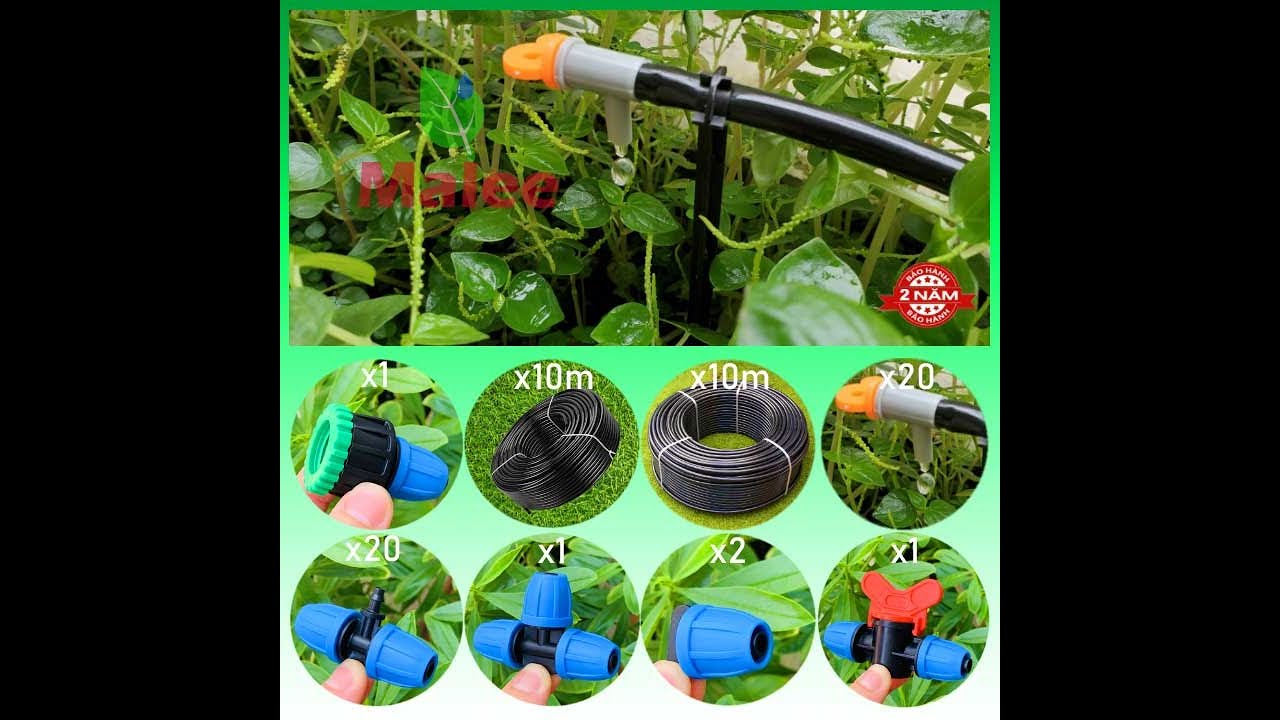 Hướng dẫn lắp đặt bộ tưới cây nhỏ giọt tự chảy cả ngày lẫn đêm cho ban công sân thượng đơn giản B1