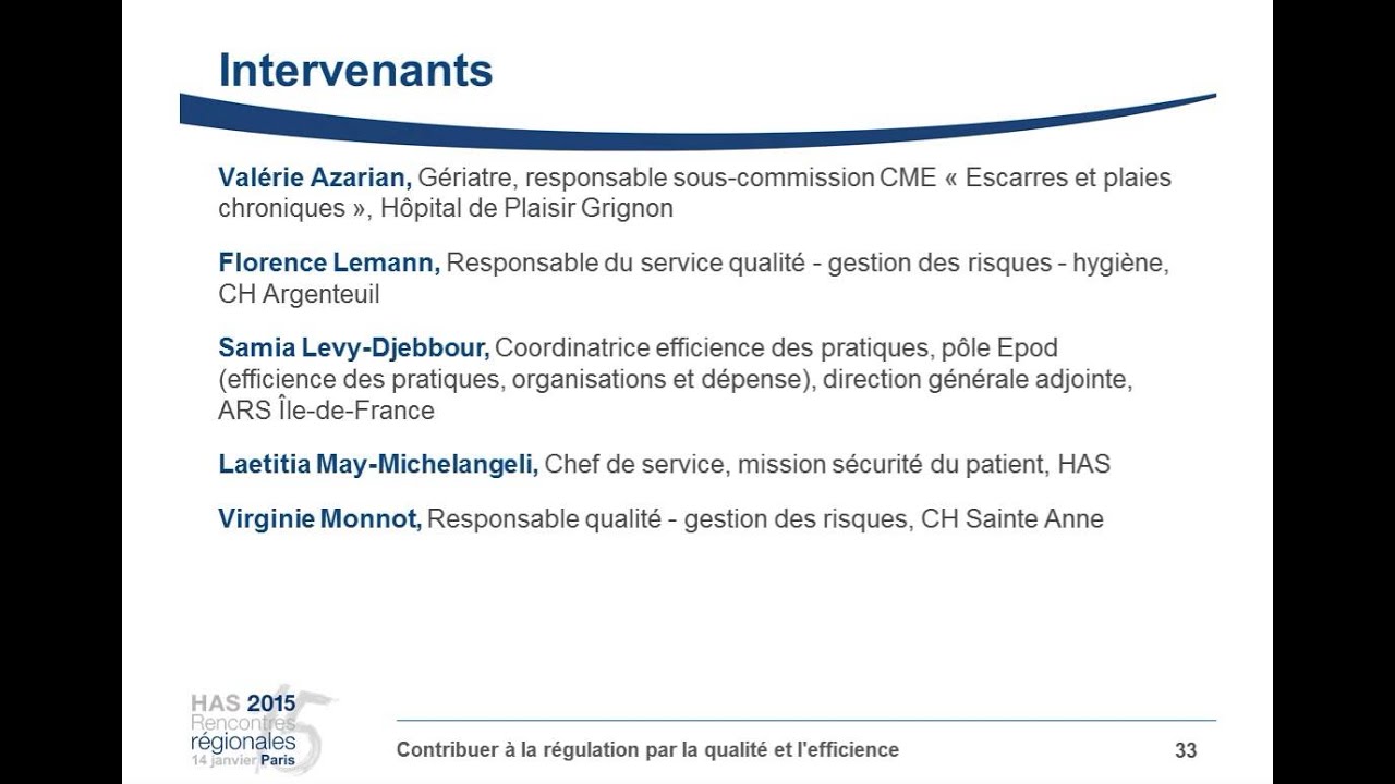 Sécurité du patient, des défis à relever en région - Allocutions d'ouverture & Plénière
