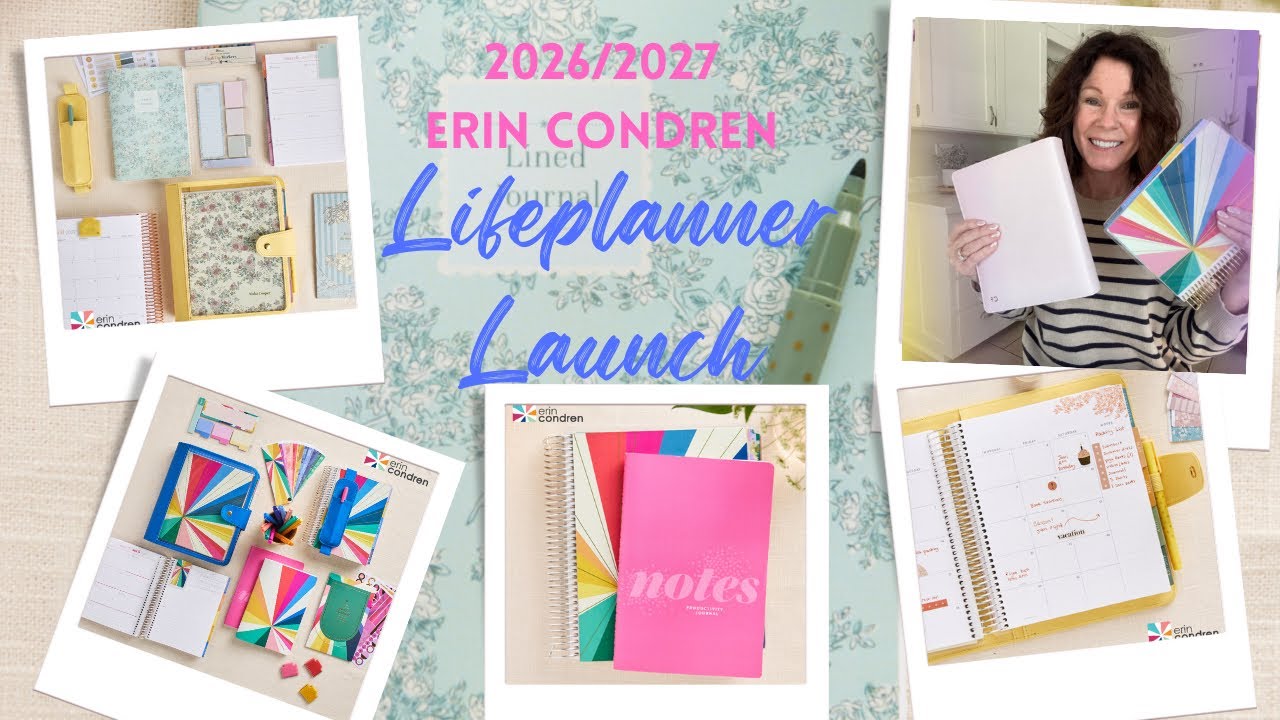 Обзор запуска коллекции Erin Condren 2026-2027: ежедневник на кольцах формата A5 и еженедельник ф...