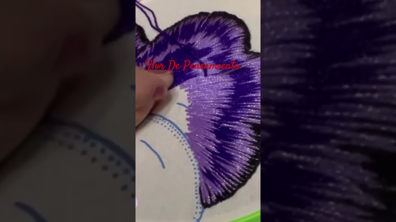 Flor De Pensamiento #tutorial #embroidery #art #arte #bordado