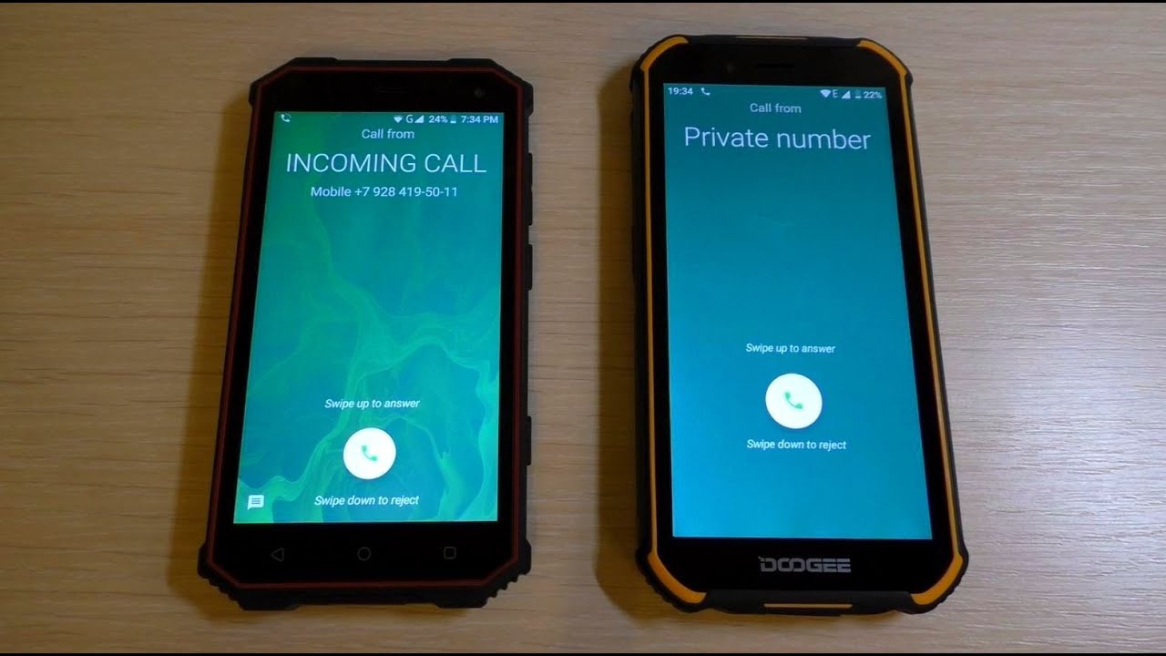 Doogee S40 Lite vs GinZZU RS8502 Incoming Call