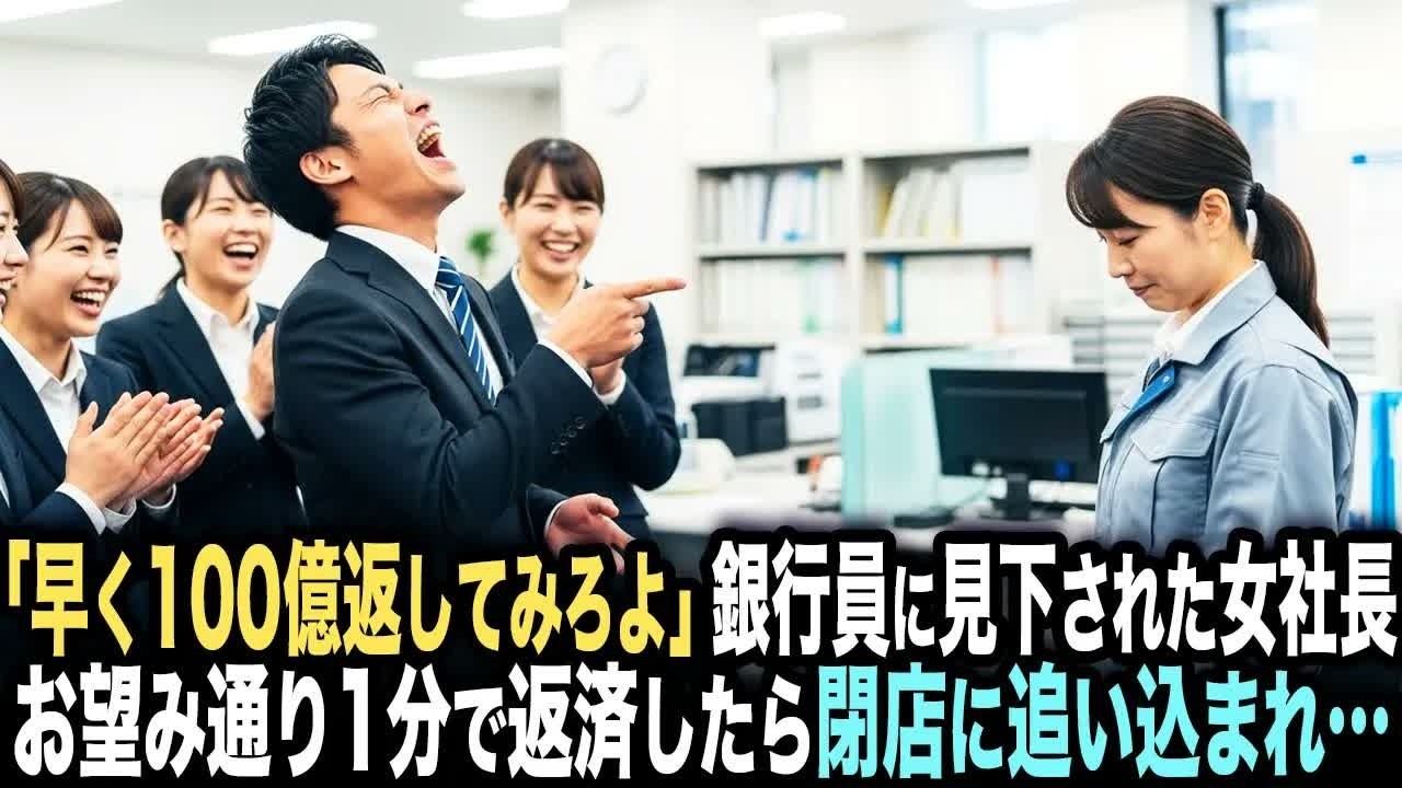 「ほら、今すぐ100億返済してみろよ」町工場の女社長を見下した銀行員。「いいんですか？」→1分後返済したら閉店に追い込まれ…