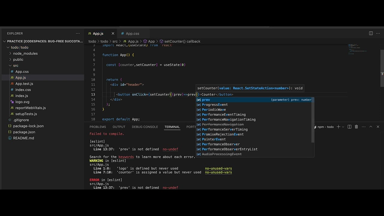 Learn how to increase counter value using useState hook ?