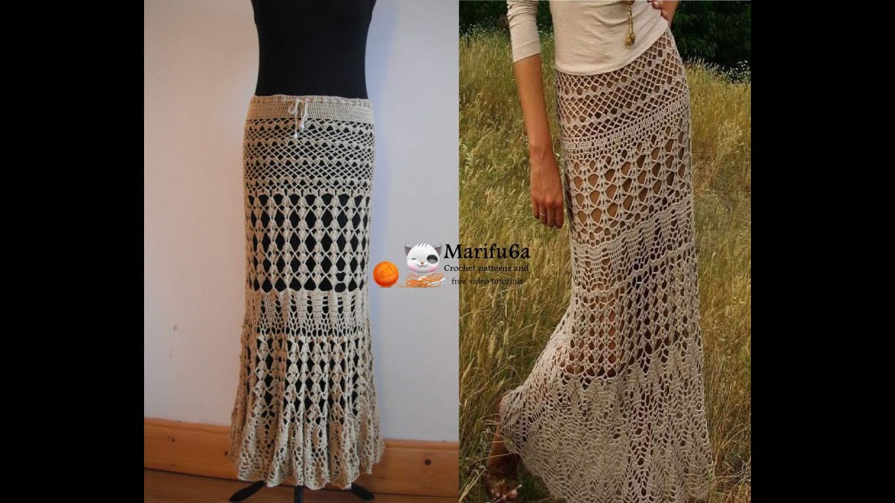 How to crochet maxi skirt by marifu6a