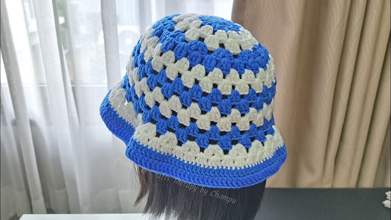 How to Crochet Granny Square Bucket Hat | Crochet Hat Tutorial | Beginner friendly!