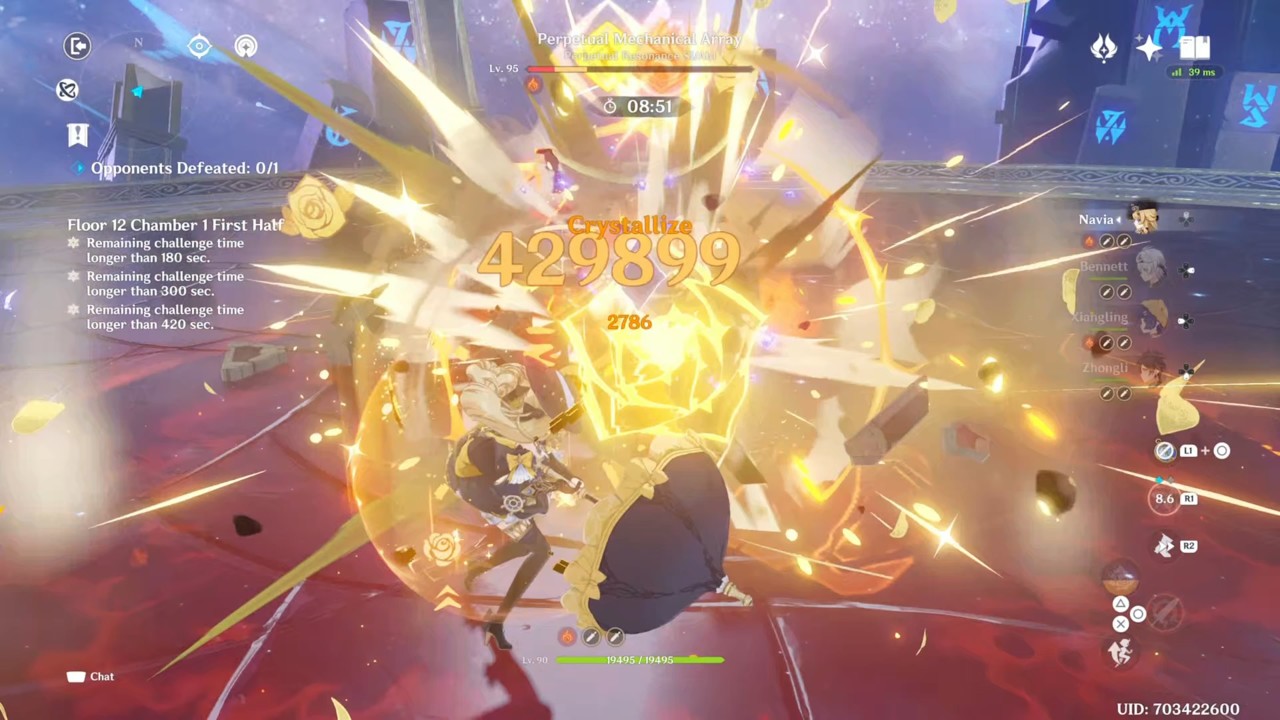 C0 Navia and C0 Flins Spiral Abyss Floor 12 (16/01/2026) #genshinimpact #hoyoverse #gaming