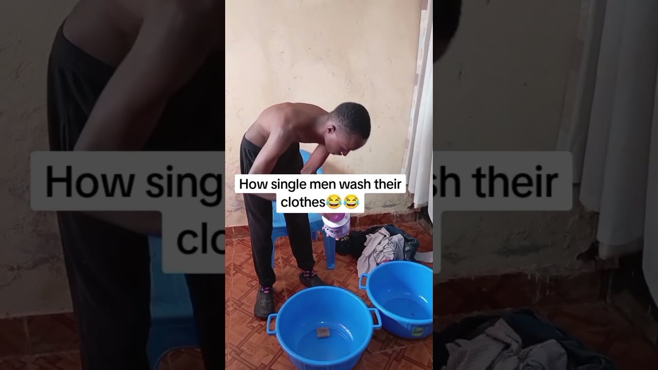 HOW SINGLE MEN WASH THEY CLOTHES 😂😂😂