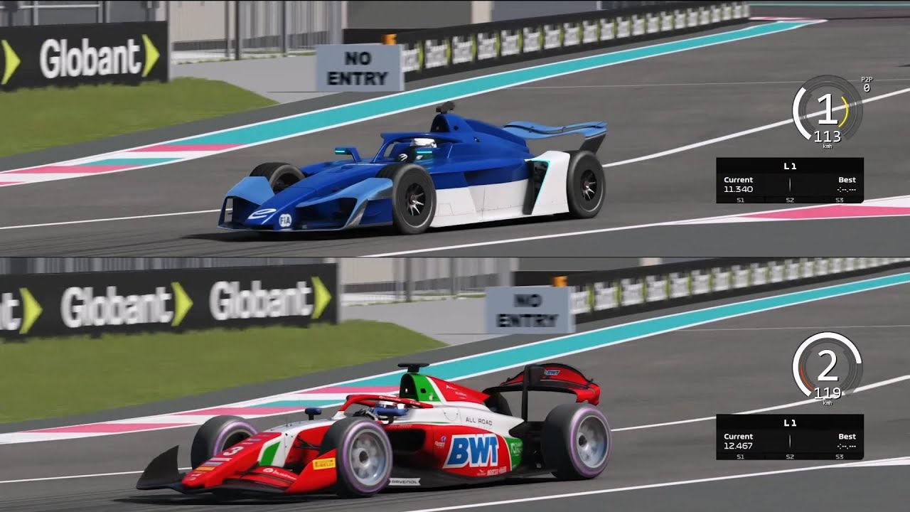 FORMULA E GEN4 VS F2 Abu Dhabi assetto corsa