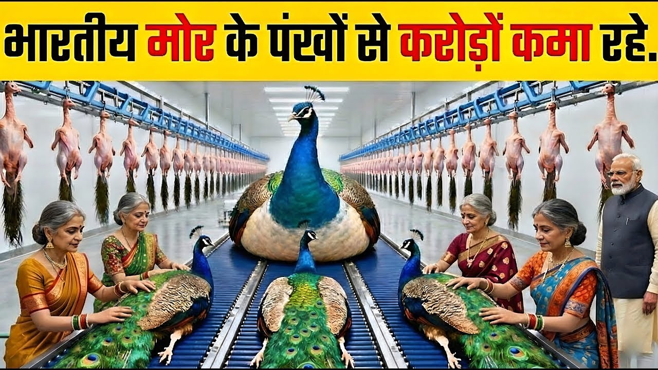 भारतीय मोर के पंखों से करोड़ों कमा रहे.. | Harvesting Peacock Feathers
