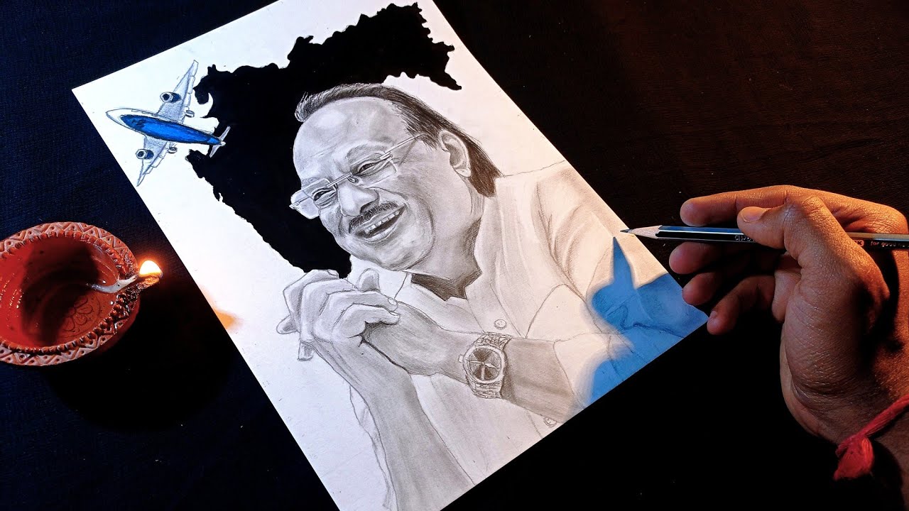 A Tribute to Ajit Dada Pawar | Ajit Pawar Drawing | अजित पवार दादा |Part 2