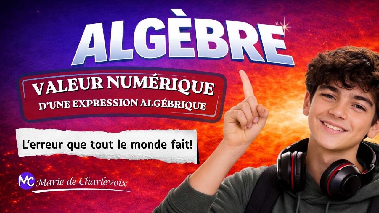 La valeur d'une expression algébrique, cours 7,CAHIER D'EXERCICES + CORRIGÉS sur Marie de Charlevoix