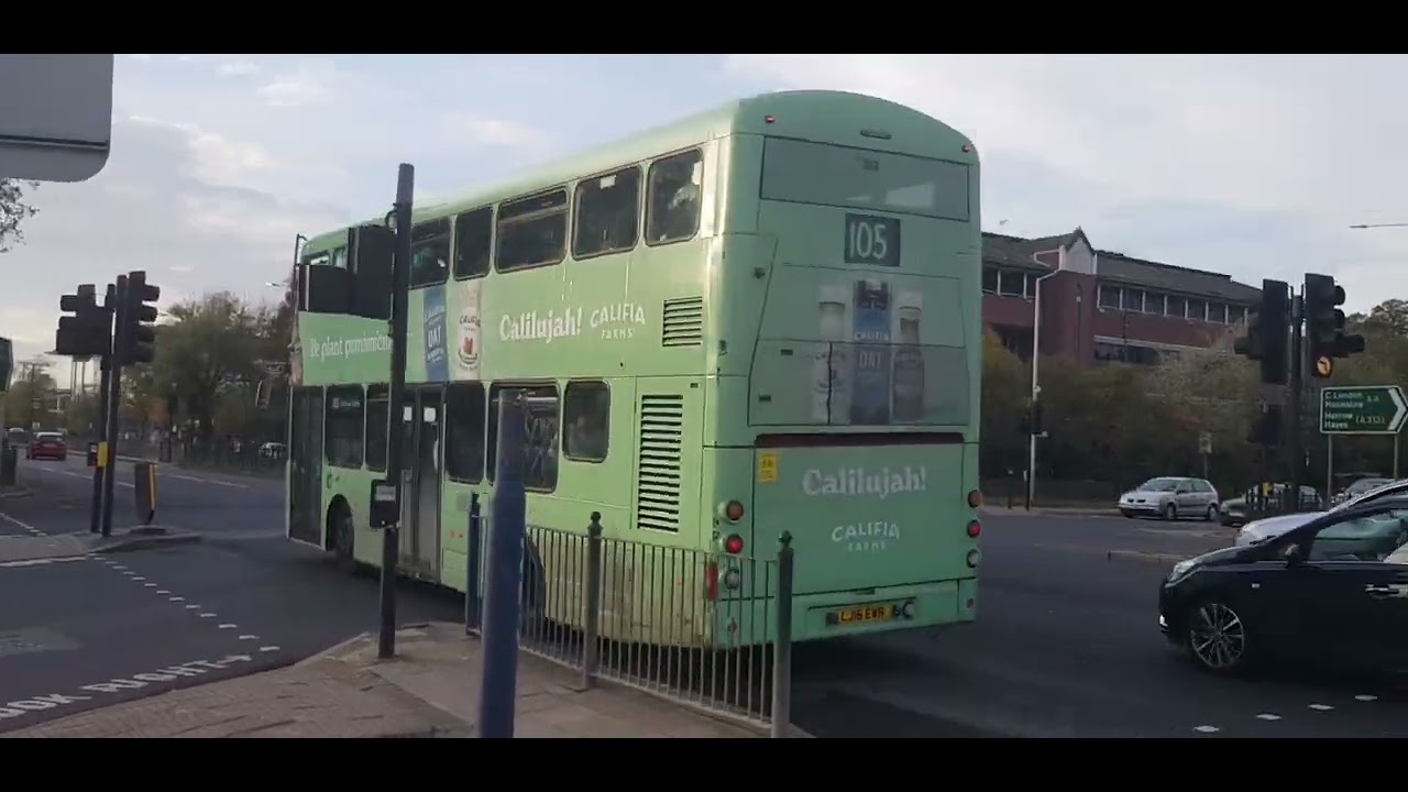 Here is the 105 bus in Heathrow Saturday 29 October 2022