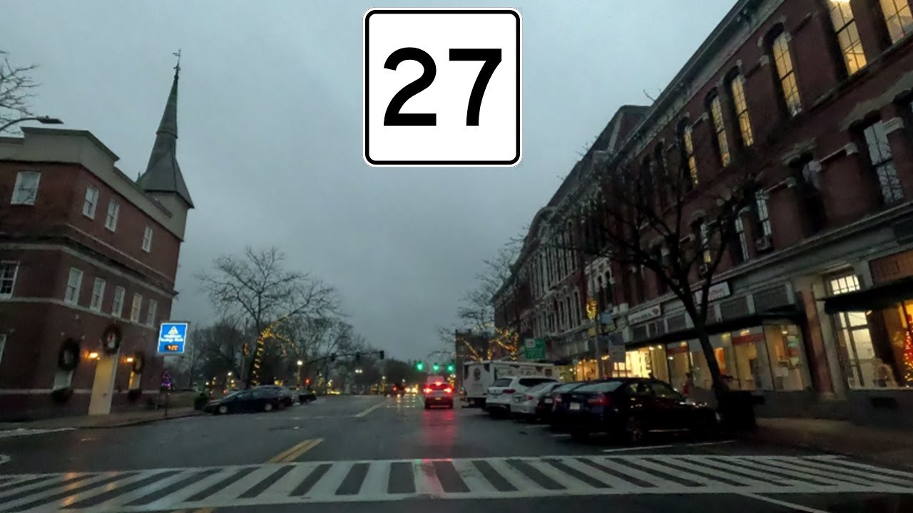 ⁴ᴷ⁶⁰ Driving Massachusetts Route 27 from Natick, MA to Sherborn, MA
