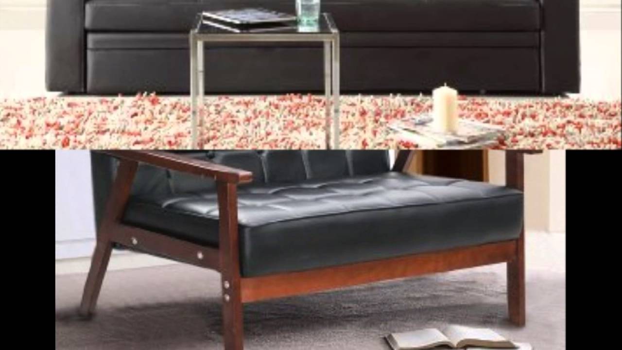 Black Leather Sofa Bed