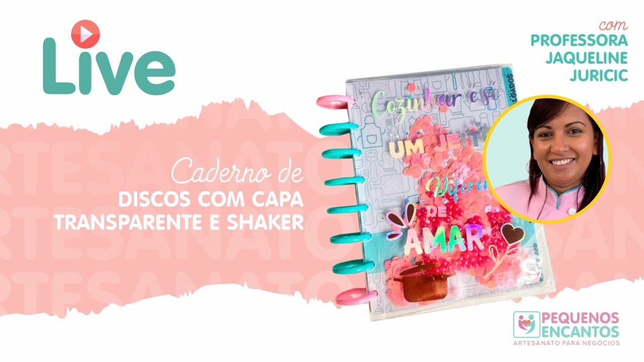 Curso de encadernação - Como fazer um caderno de discos com capa transparente e shaker
