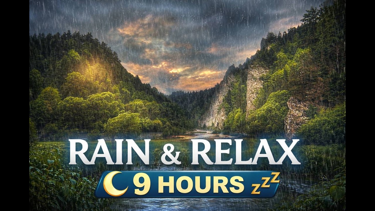 9 HOURS OF RAIN IN THE MOUNTAINS 🌧️ Deep Sleep & Relaxation | Rain Sounds for Sleeping
