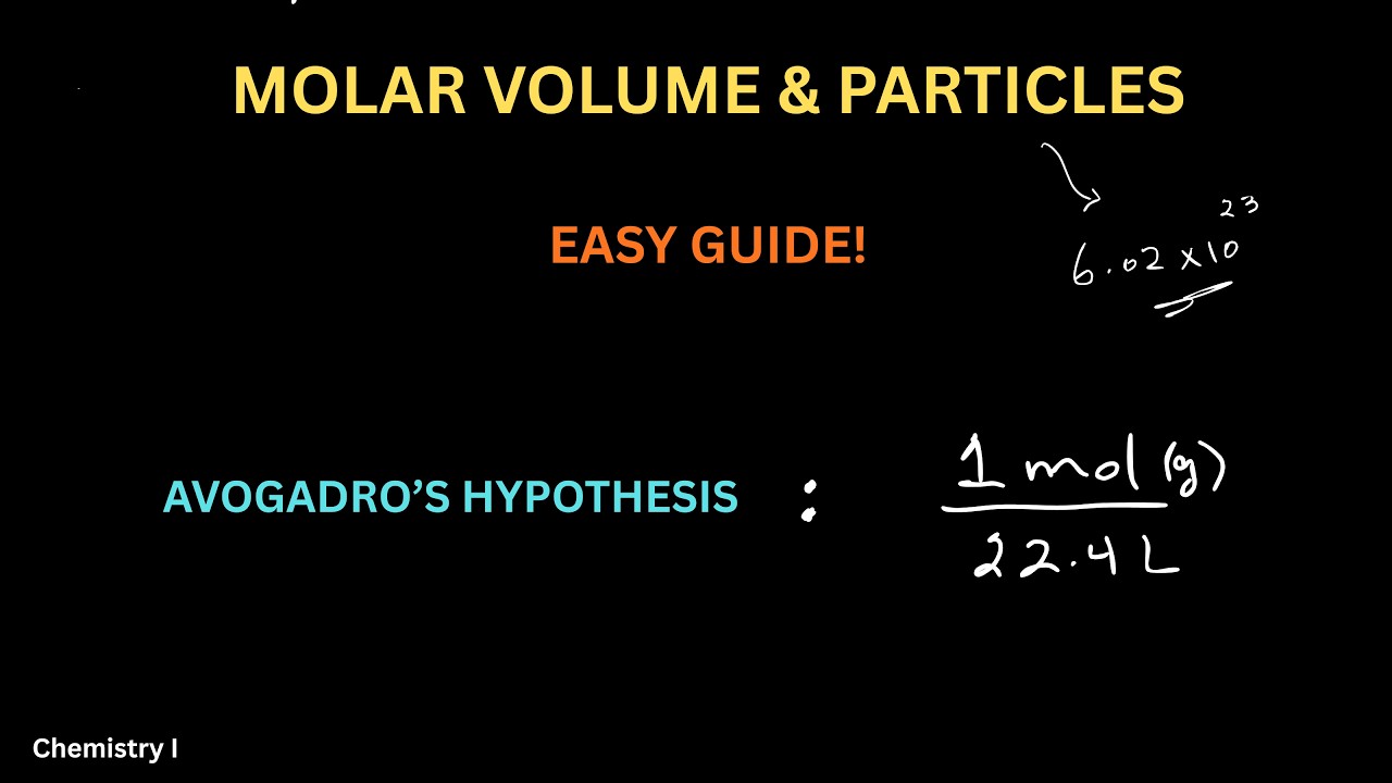 Molar Volume, Moles → Particles, and Mass of One Atom |  Step‑by‑Step GUIDE - Chemistry