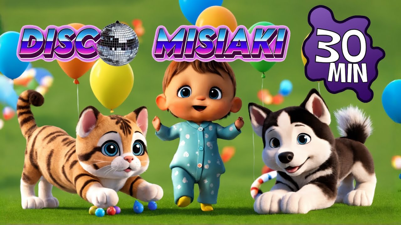 Piosenki dla dzieci 🎵 Mix 30 minut 🕺💃 Dyskoteka dla dzieci 🪩 Disco Misiaki 🐻 Piosenki do tańczenia