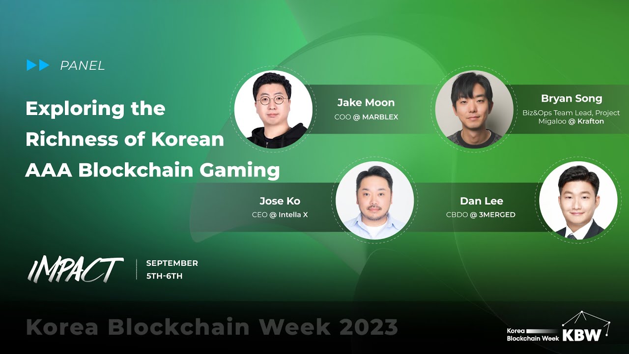 Exploring the Richness of Korean AAA Blockchain Gaming | KBW2023