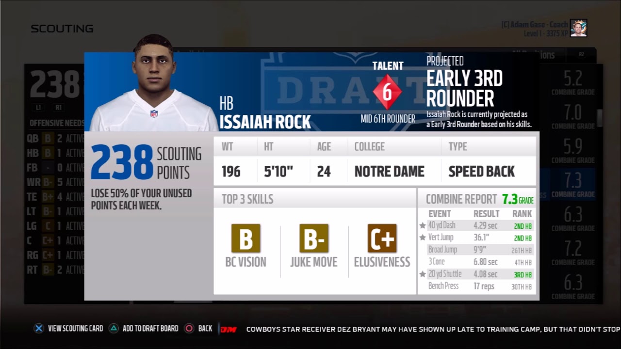 Madden 18 CFM - Scouting Needs Overhauled