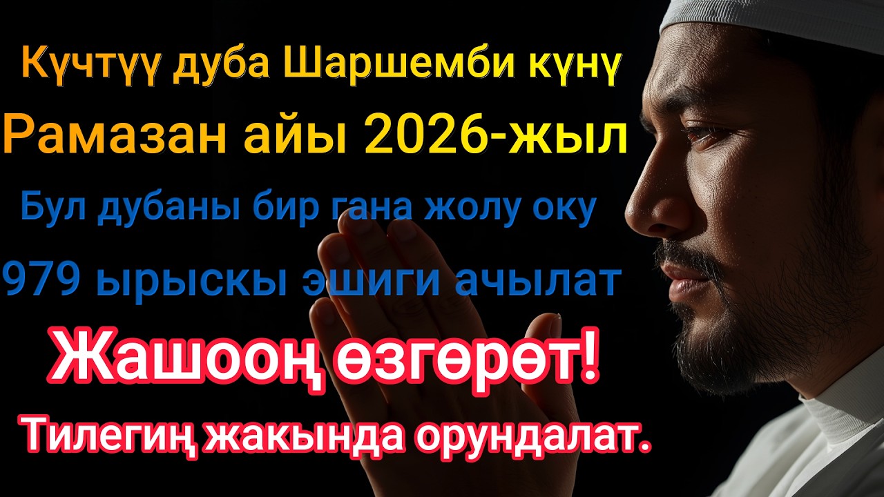 Рамазан айындагы ЫРЫСКЫ ЧАКЫРГАН ДУА! ЭҢ КҮЧТҮҮ ЖАНА ТЕЗ КАБЫЛ БОЛОТ! ✨
