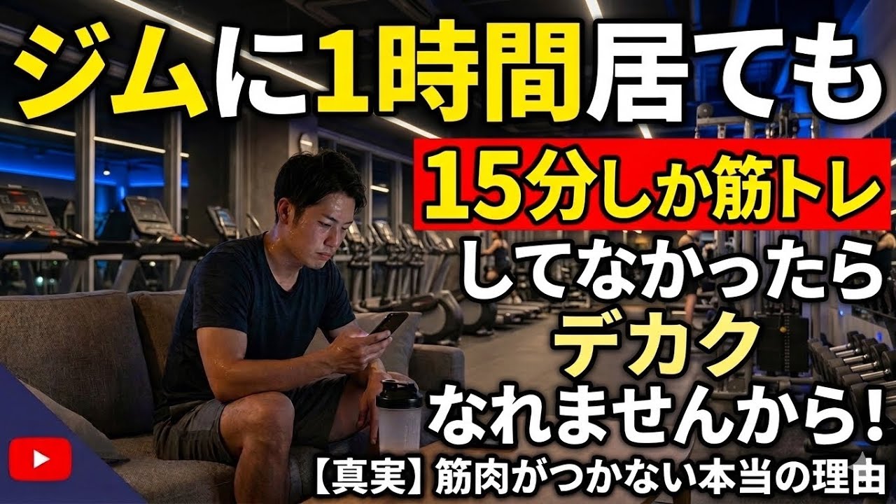 【警告】せっかくジムに行っても筋肉発達しない理由。ほとんどがこれです！