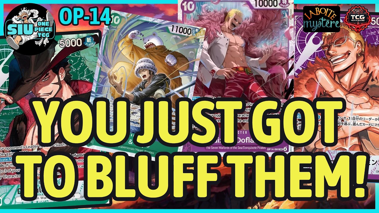 YOU JUST GOT TO BLUFF THEM! - [OP14-EB04] 🟢 Mihawk VS. 🟣 Doflamingo 🎮 GAMEPLAY