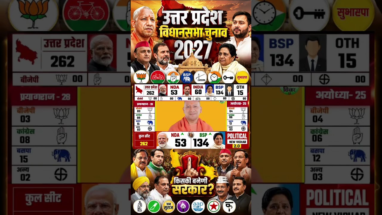 Utter Pradesh Assembly Election Opinion Poll|UP Chunav Exit Poll 2027|Owaisi, Mayawati BJP, Congress