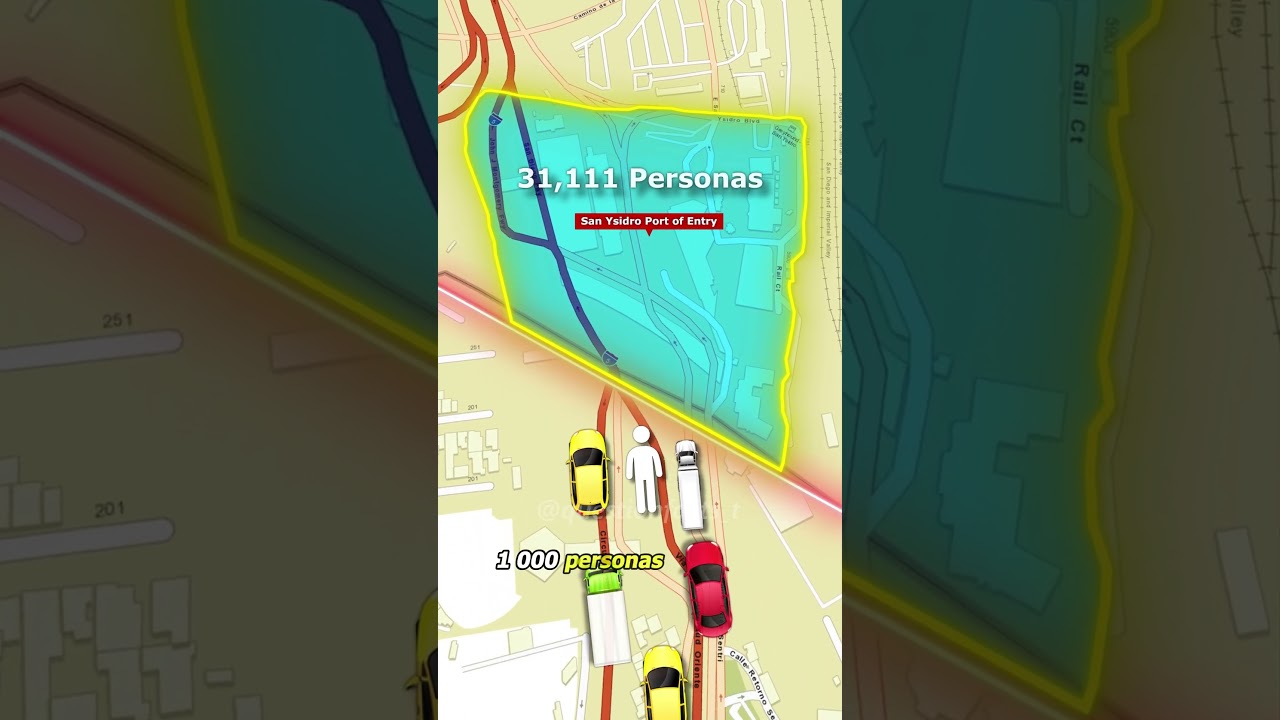 Esta es la frontera m&aacute;s transitada del mundo, ubicada entre Estados Unidos y M&eacute;xico ?