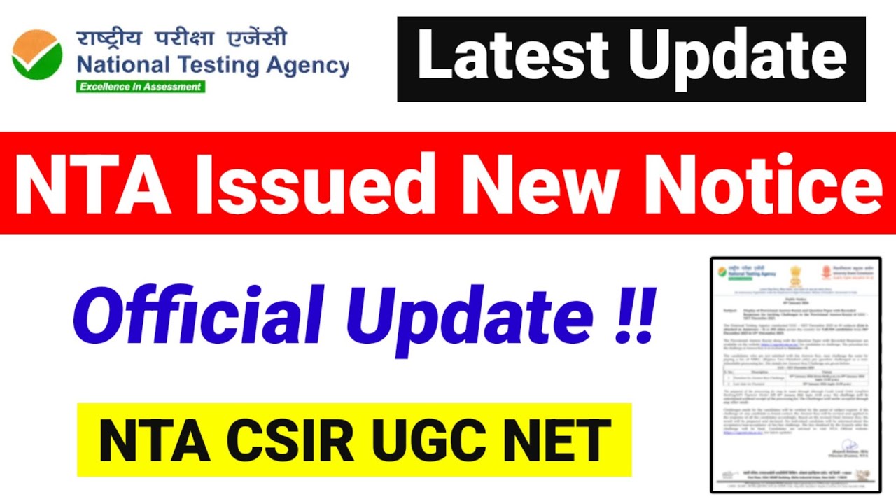 NTA Issued New Notice !! UGC NET June 2026 | NTA CSIR UGC NET Admit Card | UGC NET MENTOR