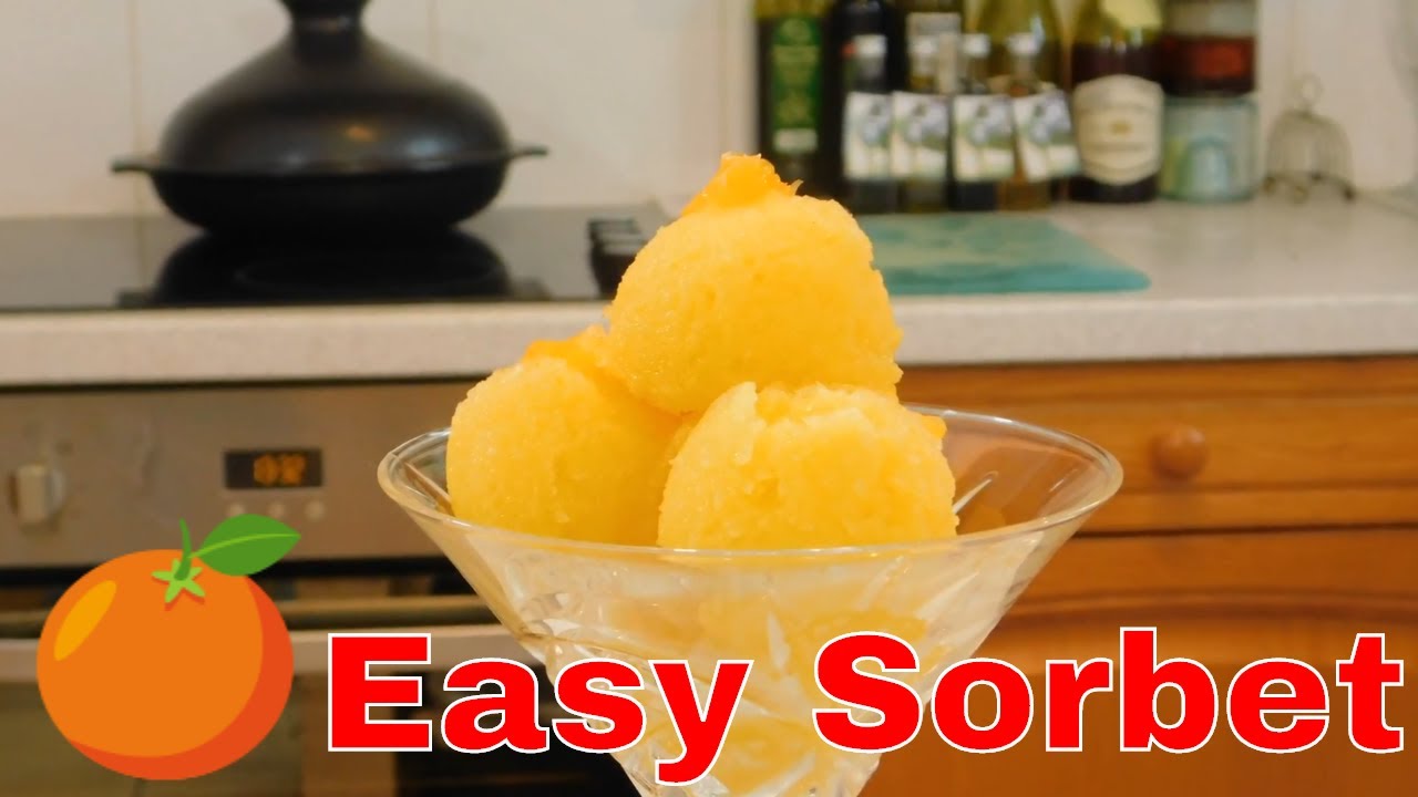 How To make Sorbet- Dairy free sorbet only- 2 ingredients Easy Orange Sorbet 🍊🍊🍊🍊🍊