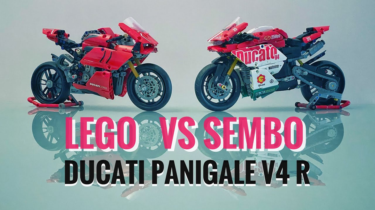 Lego #42107 Technic Ducati Panigale V4 R vs Sembo version