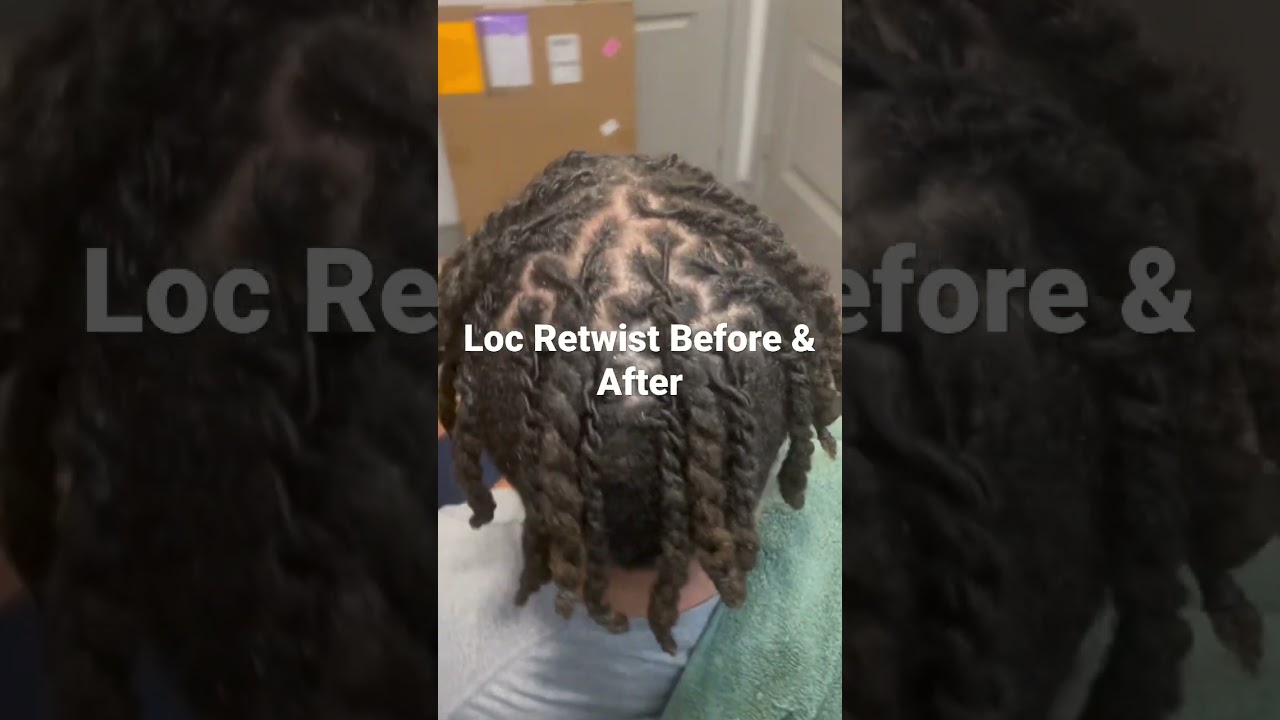 Loc Retwist before and after. 2 strand twist Loc restoration #loc #retwist #2strandtwist