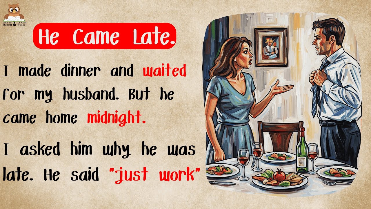 Listen English & Learn English | He Came Late ⏰💔 | Emotional English Story for Listening Practice