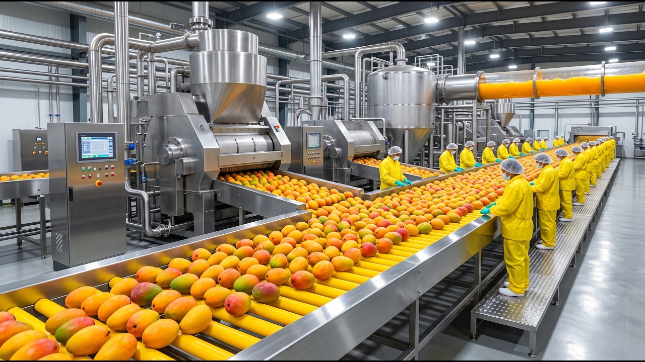 Inside the Modern Factory: How Millions of Tons of Mangoes Are Processed Into Juice
