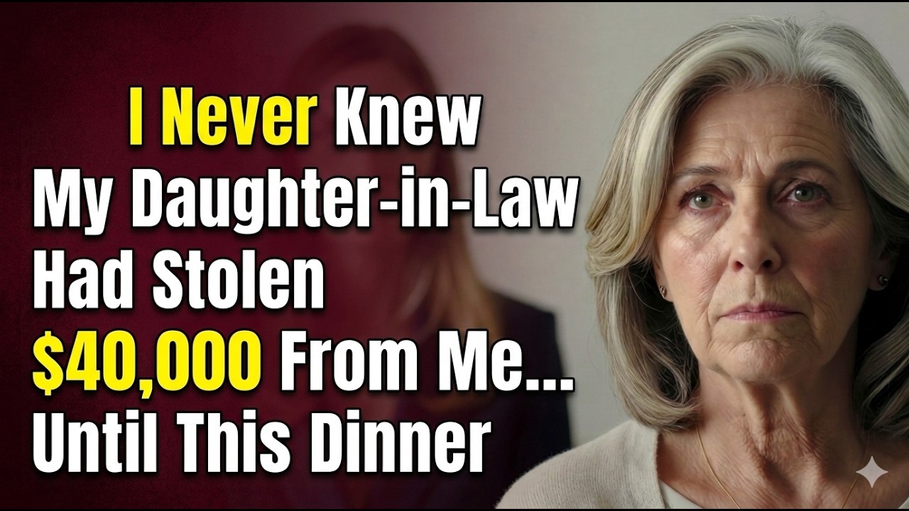 I Never Knew My Daughter-in-Law Had Stolen $40,000 From Me… Until This Dinner