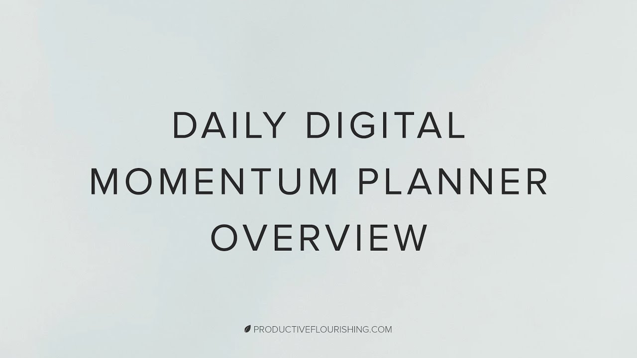 The Daily Digital Momentum Planner