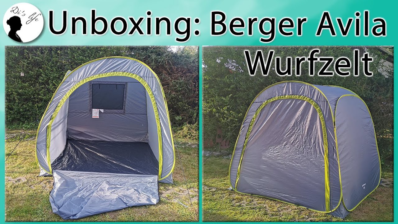 Unboxing: Popup-Zelt Avila von Berger | Auf- und Abbau Wurfzelt  Gerätezelt | Universalzelt