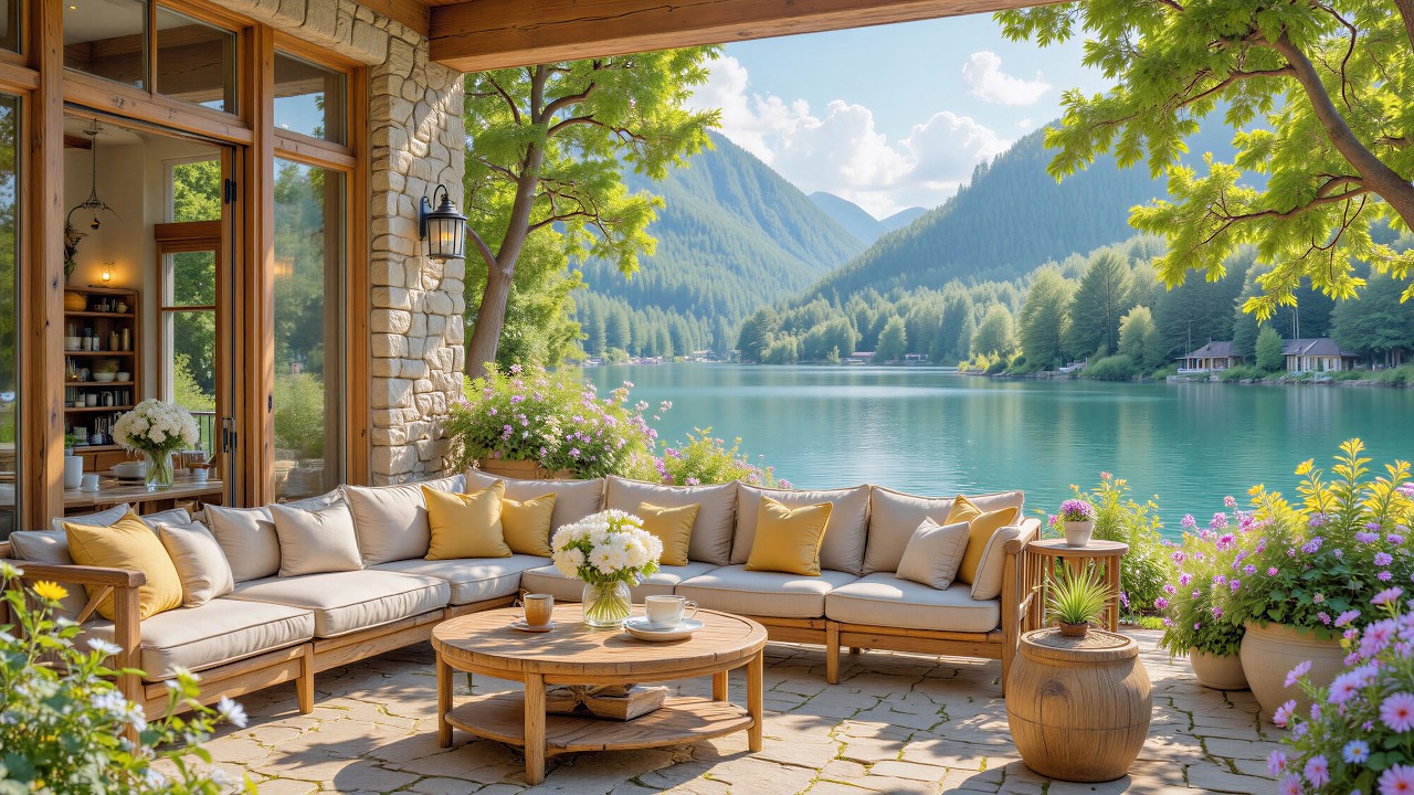 Tranquil Morning Café Piano at a Forest Ambience | Gentle Piano With Warm Sunshine For Peaceful Mood